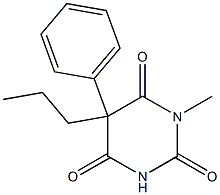 1-Methyl-5-phenyl-5-propylpyrimidine-2,4,6(1H,3H,5H)-trione Struktur