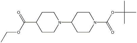 4-[4-(Ethoxycarbonyl)piperidino]piperidine-1-carboxylic acid tert-butyl ester Struktur