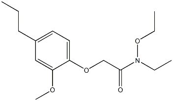 N-Ethoxy-N-ethyl-2-(2-methoxy-4-propylphenoxy)acetamide Struktur