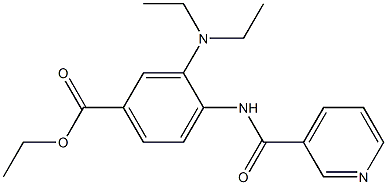 3-Diethylamino-4-[(3-pyridinylcarbonyl)amino]benzoic acid ethyl ester Struktur