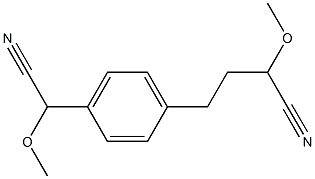 4-[4-[Cyano(methoxy)methyl]phenyl]-2-methoxybutanenitrile Struktur