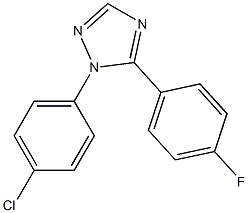 1-(4-Chlorophenyl)-5-(4-fluorophenyl)-1H-1,2,4-triazole Struktur