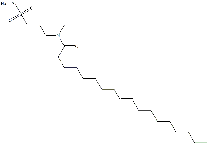 3-(N-Elaidoyl-N-methylamino)-1-propanesulfonic acid sodium salt Struktur