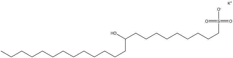 10-Hydroxytricosane-1-sulfonic acid potassium salt Struktur