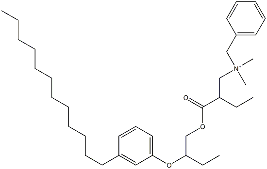 N,N-Dimethyl-N-benzyl-N-[2-[[2-(3-dodecylphenyloxy)butyl]oxycarbonyl]butyl]aminium Struktur