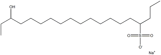 17-Hydroxynonadecane-4-sulfonic acid sodium salt Struktur