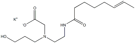 N-(3-Hydroxypropyl)-N-[2-(6-octenoylamino)ethyl]aminoacetic acid potassium salt Struktur