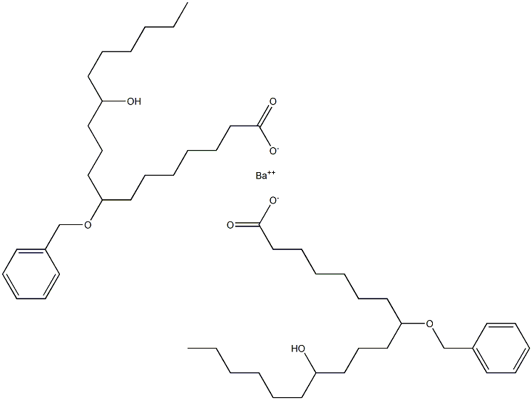 Bis(8-benzyloxy-12-hydroxystearic acid)barium salt Struktur