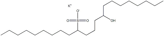 14-Hydroxydocosane-10-sulfonic acid potassium salt Struktur