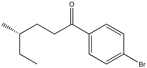 [S,(+)]-1-(4-Bromophenyl)-4-methyl-1-hexanone Struktur