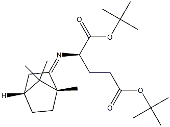 (2R)-2-[[(1R,4R)-Bornan-2-ylidene]amino]glutaric acid 1-tert-butyl 5-tert-butyl ester Struktur