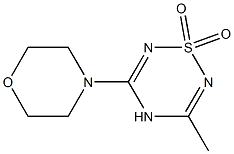 5-Morpholino-3-methyl-4H-1,2,4,6-thiatriazine 1,1-dioxide Struktur