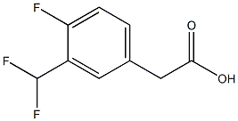 BENZENEACETIC ACID, 3-(DIFLUOROMETHYL)-4-FLUORO- Struktur