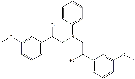 2-([2-HYDROXY-2-(3-METHOXY-PHENYL)-ETHYL]-PHENYL-AMINO)-1-(3-METHOXY-PHENYL)-ETHANOL Struktur