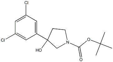 1-BOC-3-(3,5-DICHLOROPHENYL)-3-HYDROXYPYRROLIDINE Struktur