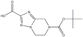 7-Boc-5,6-dihydro-8H-[1,2,4]triazolo[1,5-a]pyrazine-2-carboxylic acid Struktur