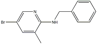 N-Benzyl-5-bromo-3-methyl-2-pyridinamine Struktur