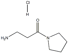 3-Amino-1-(1-pyrrolidinyl)-1-propanonehydrochloride Struktur