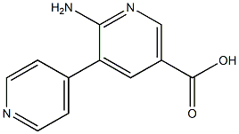 6-Amino-5-(pyridin-4-yl)nicotinic acid Struktur