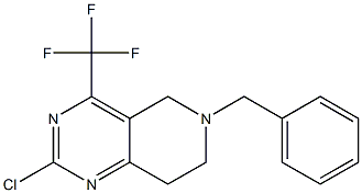 6-Benzyl-2-chloro-4-(trifluoromethyl)-5,6,7,8-tetrahydropyrido[4,3-d]pyrimidine Struktur