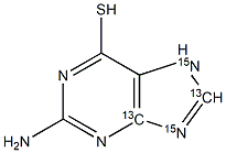 2-Amino-6-mercaptopurine-13C2,15N2 Struktur