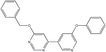 4-(benzyloxy)-6-(5-phenoxypyridin-3-yl)pyrimidine Struktur