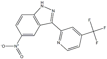 3-(4-(trifluoromethyl)pyridin-2-yl)-5-nitro-1H-indazole Struktur