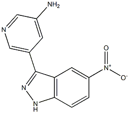 5-(5-nitro-1H-indazol-3-yl)pyridin-3-amine Struktur