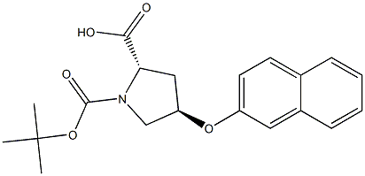 (2S,4R)-Boc-4-(naphthalen-2-yloxy)-pyrrolidine-2-carboxylic acid Struktur