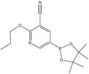 5-(4,4,5,5-tetramethyl-1,3,2-dioxaborolan-2-yl)-2-propoxypyridine-3-carbonitrile Struktur