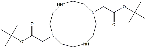 1,4,7,10-Tetraazacyclododecane-1,7-diacetic Acid 1,7-Bis(1,1-diMethylethyl) Ester Struktur