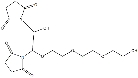 alpha, oMega-DisucciniMidyl tetraethylene glycol Struktur