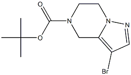 5-Boc-3-BroMo-4,5,6,7-tetrahydro-pyrazolo[1,5-a]pyrazine Struktur