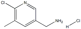 (6-Chloro-5-methylpyridin-3-yl)methanamine hydrochloride Struktur