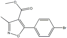 5-(4-Bromo-phenyl)-3-methyl-isoxazole-4-carboxylic acid methyl ester Struktur