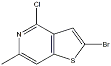 2-broMo-4-chloro-6-Methylthieno[3,2-c]pyridine Struktur