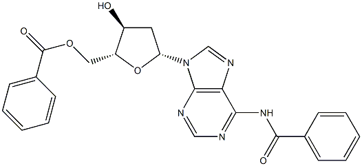 N6-Benzoyl-5'-O-benzoyl-2'-deoxyadenosine Struktur