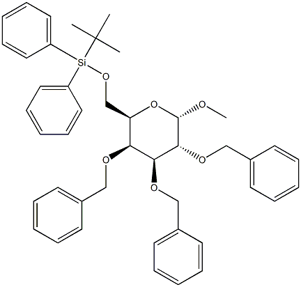 Methyl 2,3,4-tri-O-benzyl-6-O-tert-butyldiphenylsilyl-a-D-galactopyranoside Struktur