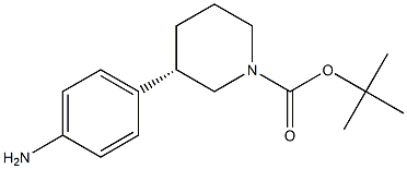 (3S)-3-(4-Aminophenyl)-1-piperidinecarboxylic acid tert-butyl ester Struktur