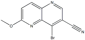 4-Bromo-6-methoxy-[1,5]naphthyridine-3-carbonitrile Struktur