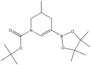 tert-butyl 3-methyl-5-(4,4,5,5-tetramethyl-1,3,2-dioxaborolan-2-yl)-3,4-dihydropyridine-1(2H)-carboxylate Struktur