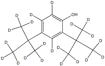 2,4-Di-tert-butylphenol-d21 Struktur