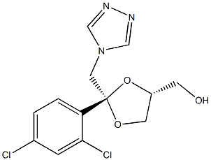 cis-2-(2,4-Dichlorophenyl)-2-(4H-1,2,4-triazol-4-ylmethyl)-1,3-dioxolane-4-methanol, 84499-45-6, 結(jié)構(gòu)式