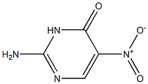 2-Amino-5-nitro-3H-pyrimidin-4-one Struktur