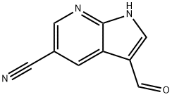 3-Formyl-1H-pyrrolo[2,3-b]pyridine-5-carbonitrile Struktur