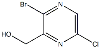 (3-Bromo-6-chloro-pyrazin-2-yl)-methanol Struktur