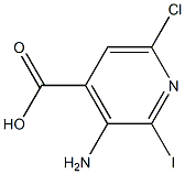 3-Amino-6-chloro-2-iodo-isonicotinic acid Struktur