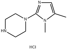 1-(1,5-dimethyl-1H-imidazol-2-yl)piperazine dihydrochloride Struktur