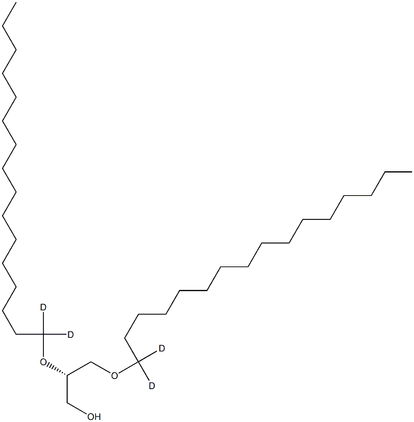 1,2-O-dihexadecyl-(1,1 D2)-sn-glycerol Struktur