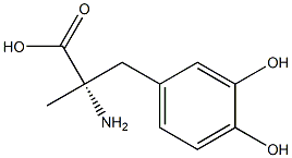 (2S)-2-amino-3-(3,4-dihydroxyphenyl)-2-methylpropionic acid Struktur